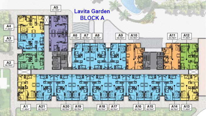 Mặt bằng Block A căn hộ laviat garden