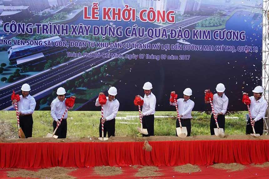 Khởi Công xây dựng Cầu Bán Đào - Saigon Mystery villas quận 2