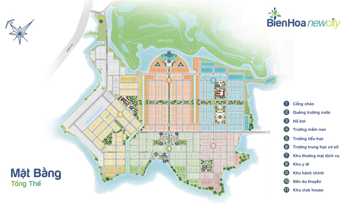 Mặt bằng tổng thể đất nền Biên Hoà New City