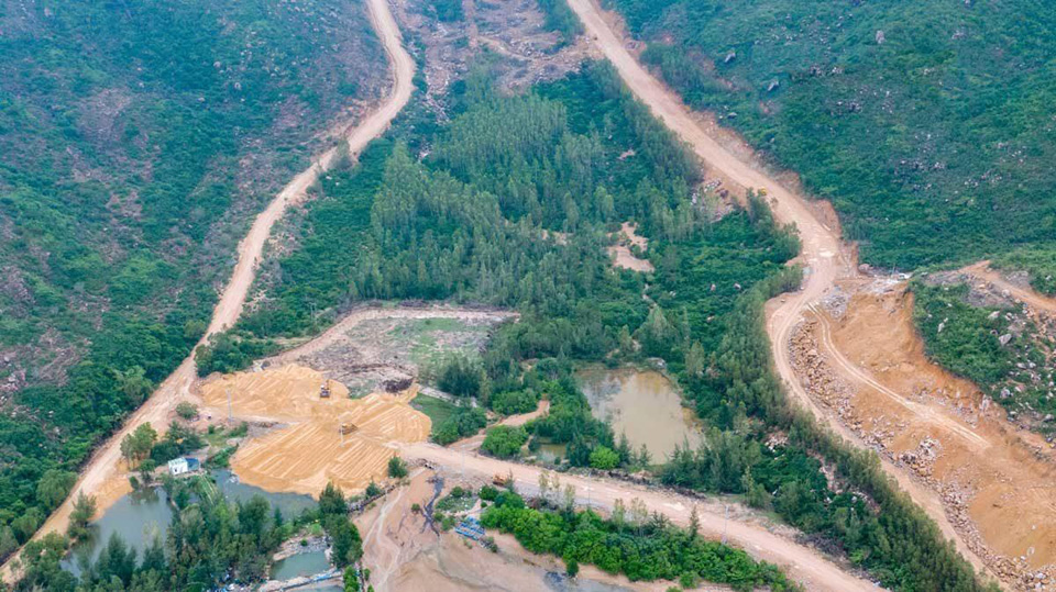Hạ tầng thi công tại Hải Giang Bay Merry Land